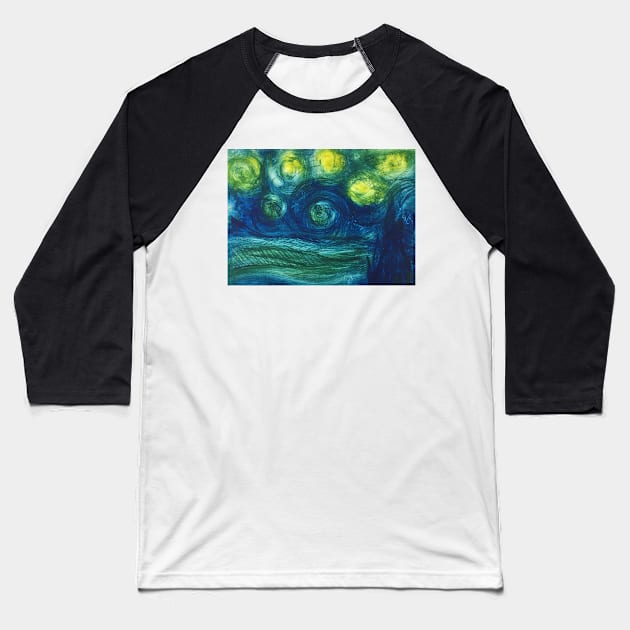 Starry Night Baseball T-Shirt by princess-pirate